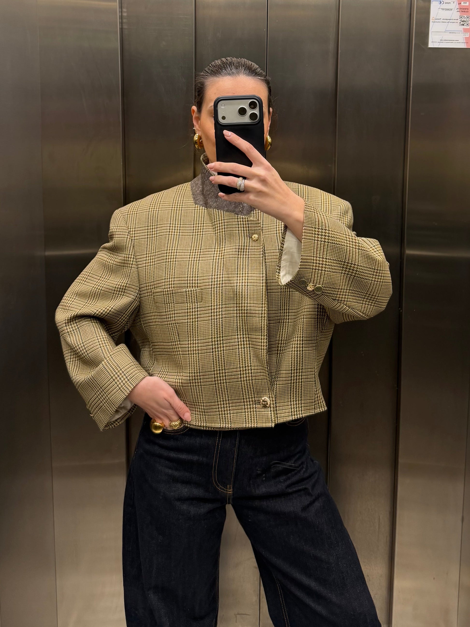 CROP GOLDEN BLAZER 010 vidalyestudio