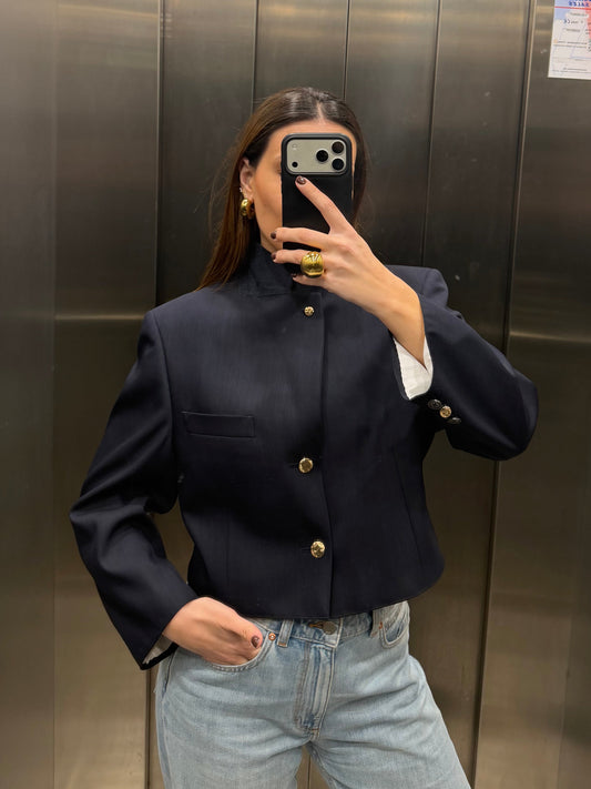 CROP GOLDEN BLAZER 048 vidalyestudio