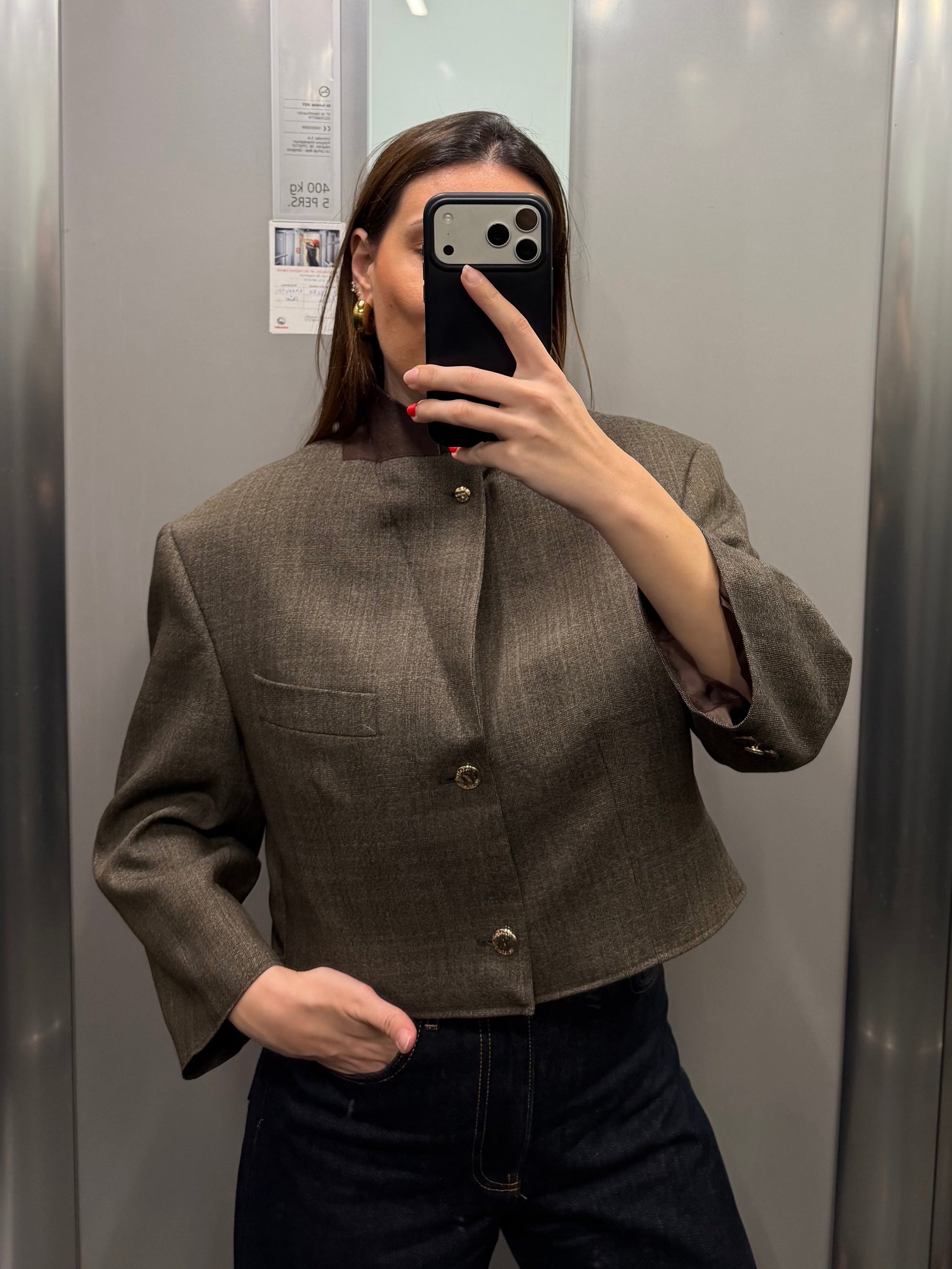CROP GOLDEN BLAZER 039 vidalyestudio