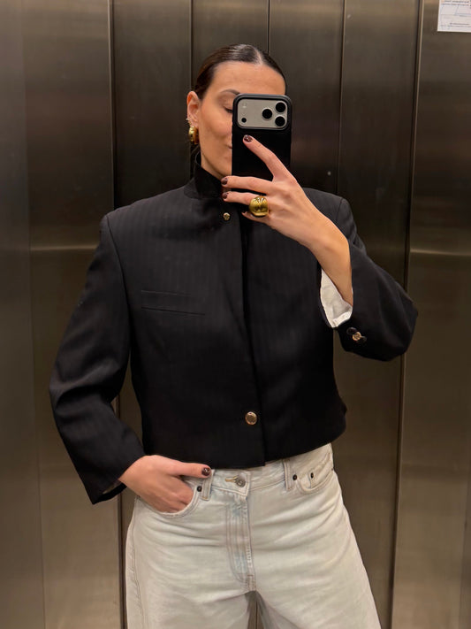 CROP GOLDEN BLAZER 047 vidalyestudio