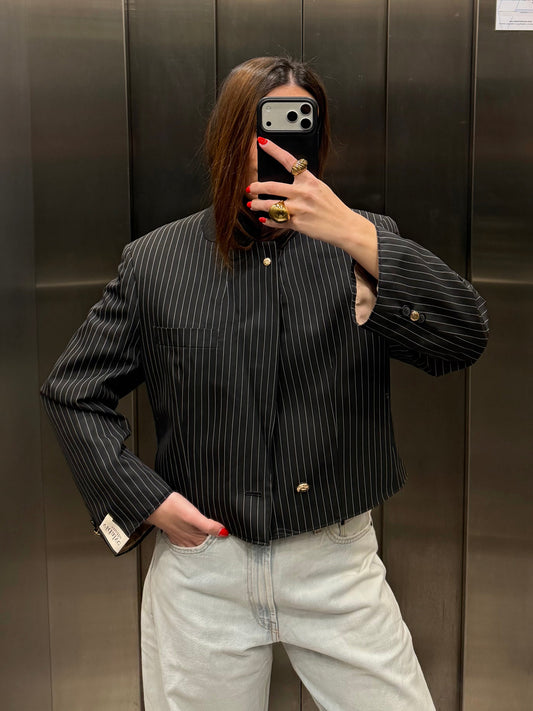 CROP GOLDEN BLAZER 026 vidalyestudio