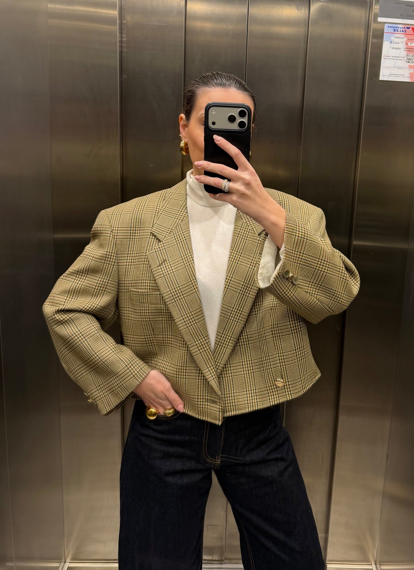 CROP GOLDEN BLAZER 010 vidalyestudio