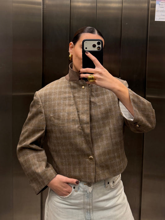 CROP GOLDEN BLAZER 044 vidalyestudio