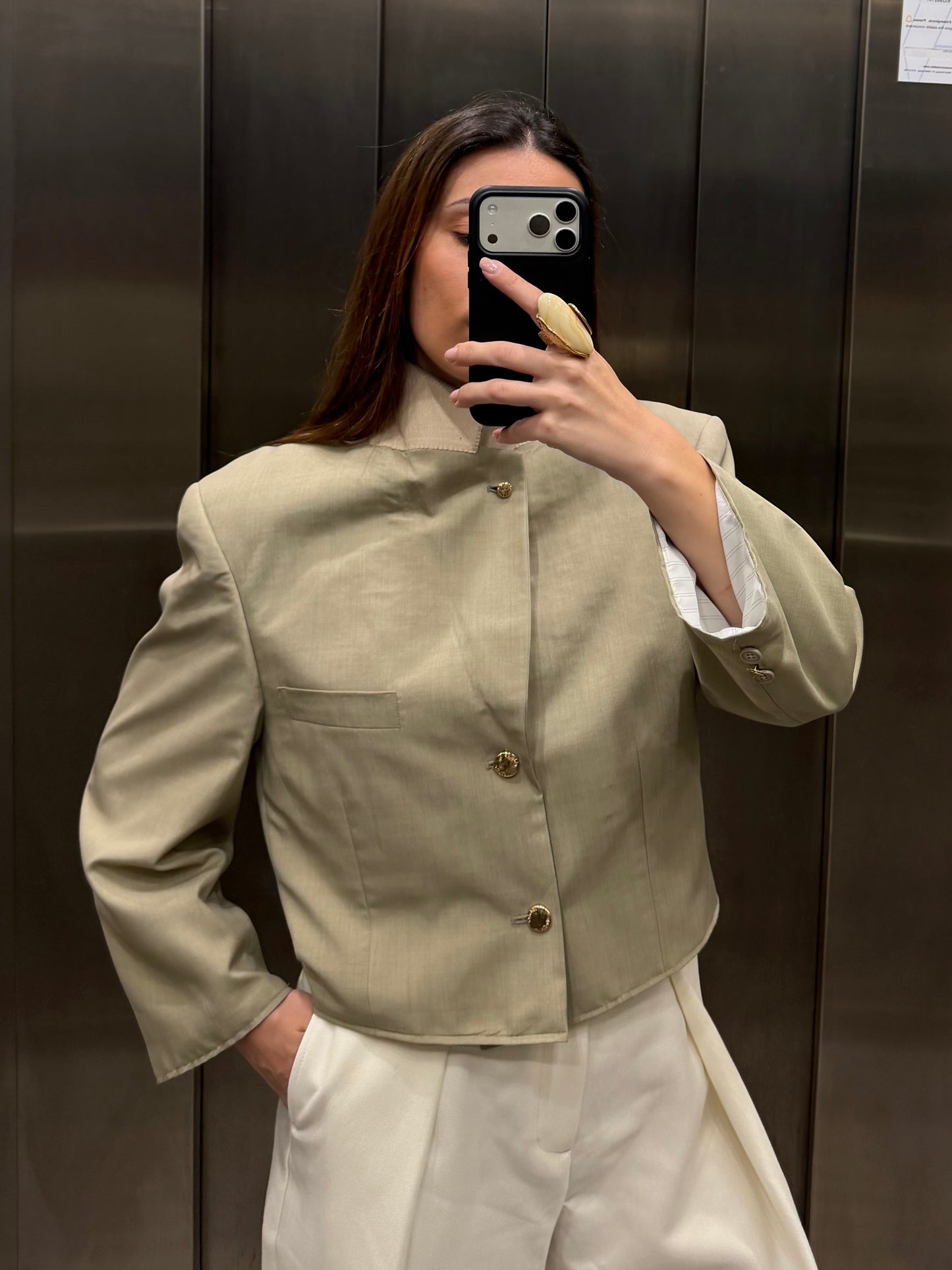 CROP GOLDEN BLAZER 067 vidalyestudio