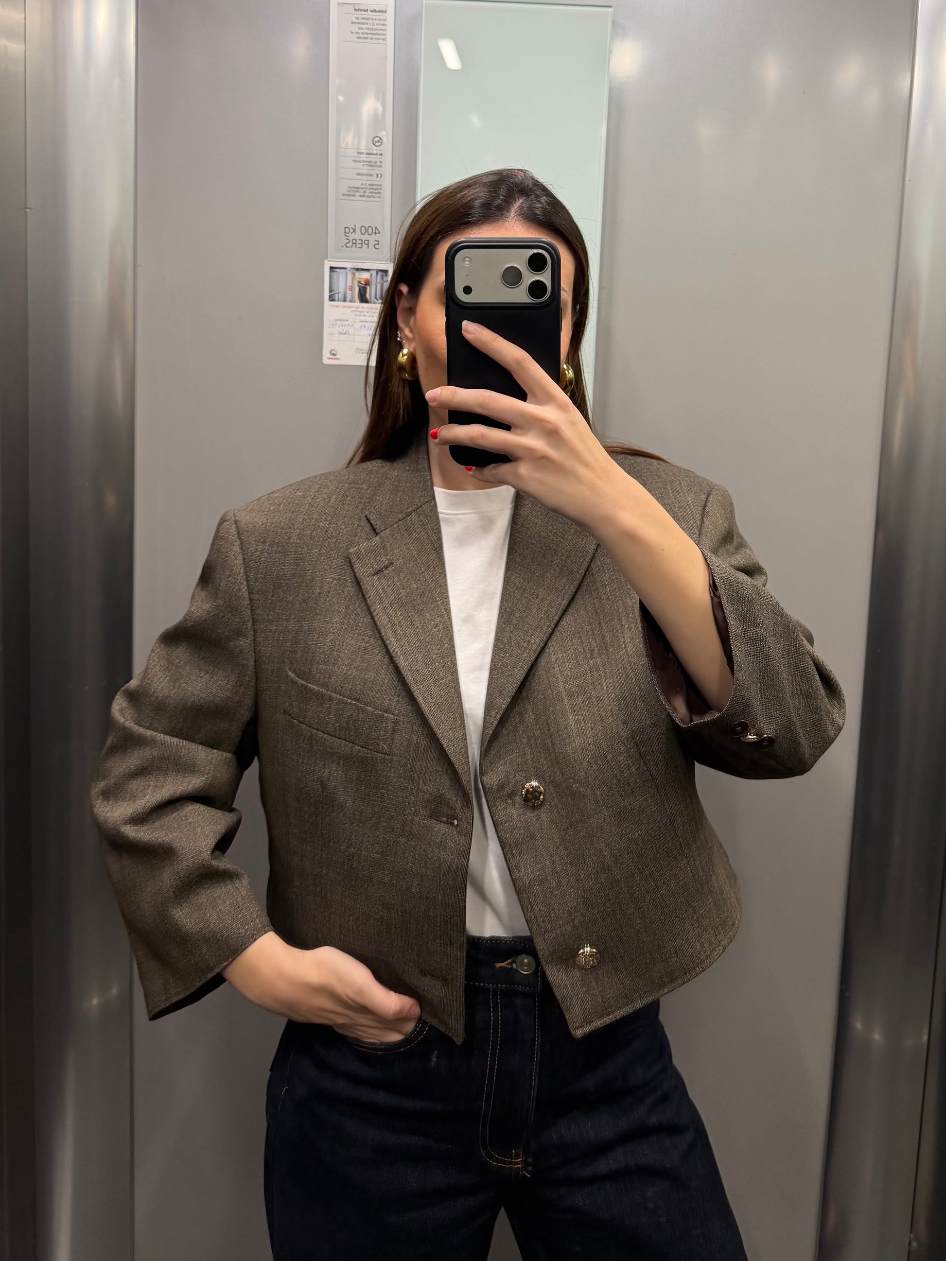 CROP GOLDEN BLAZER 039 vidalyestudio
