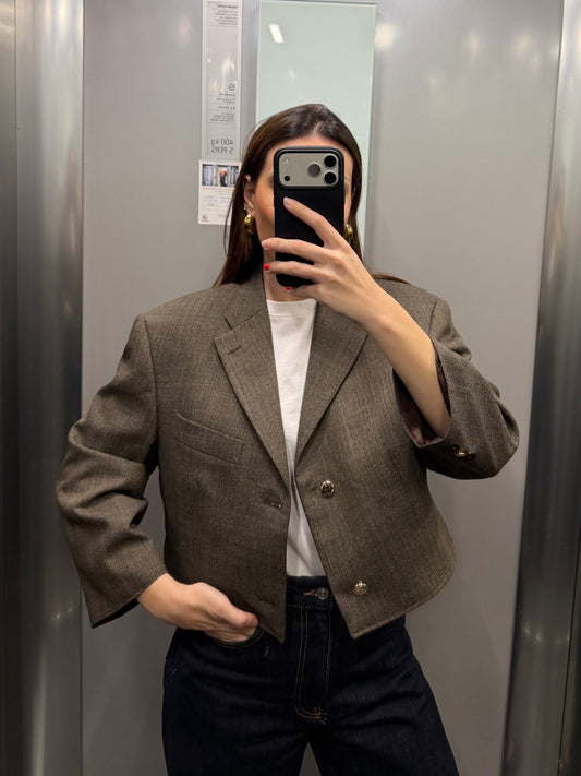 CROP GOLDEN BLAZER 039 vidalyestudio