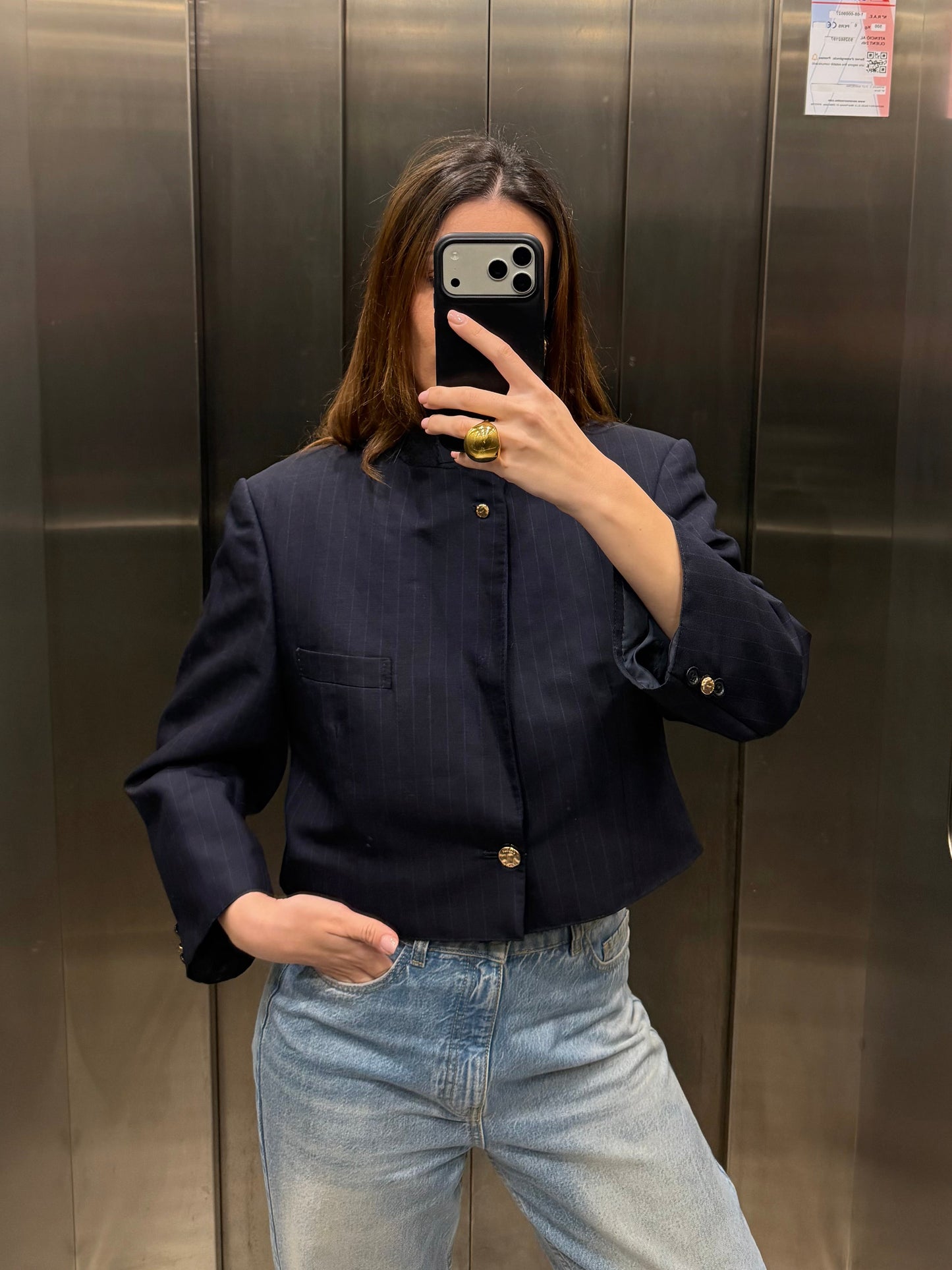 CROP GOLDEN BLAZER 058 vidalyestudio