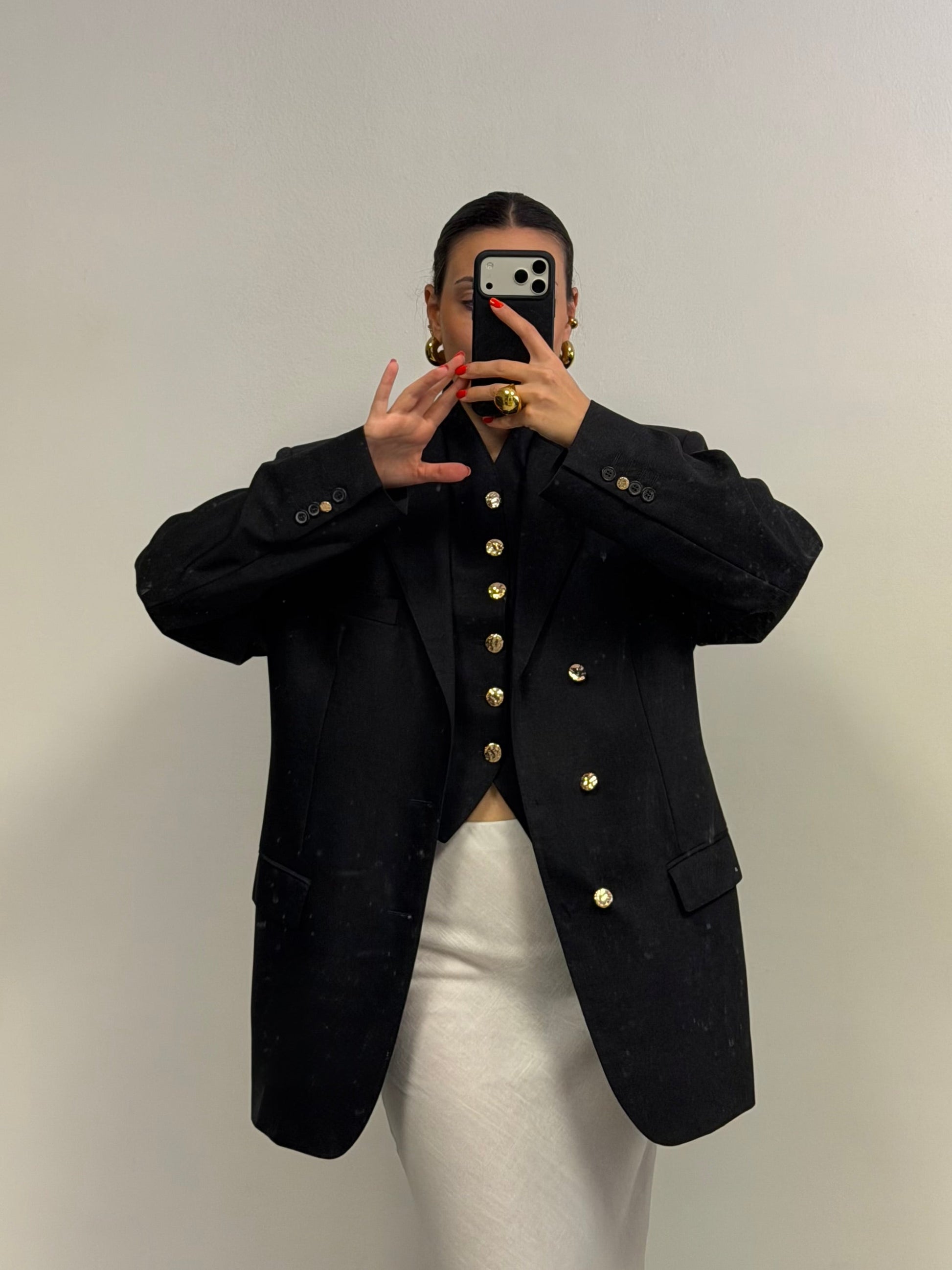 GOLDEN LUXURY BLAZER SAINT LAURENT 001 vidalyestudio