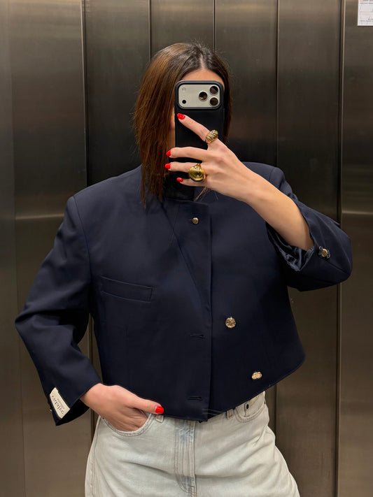 CROP GOLDEN BLAZER 033 vidalyestudio