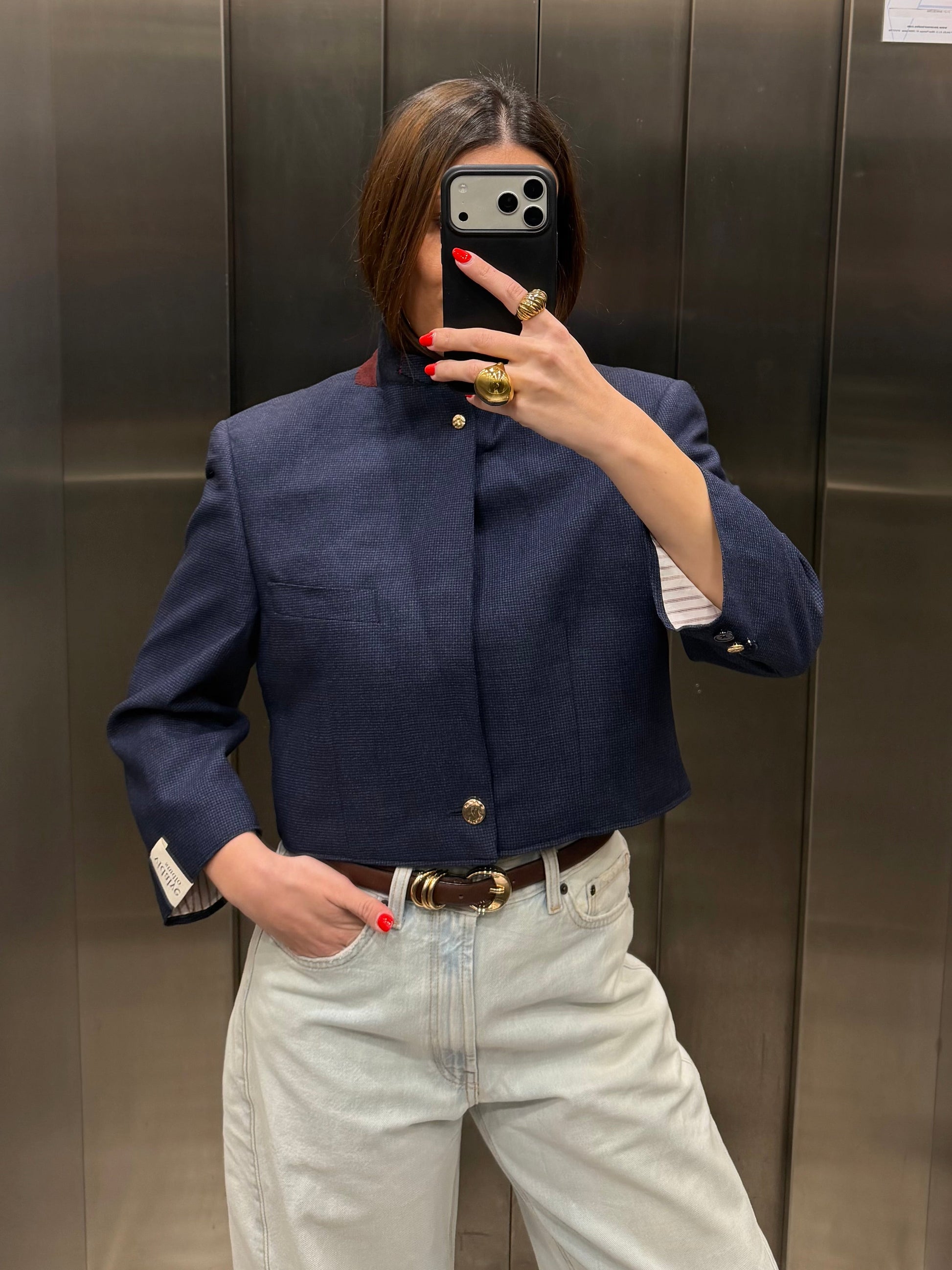 CROP GOLDEN BLAZER 034 vidalyestudio