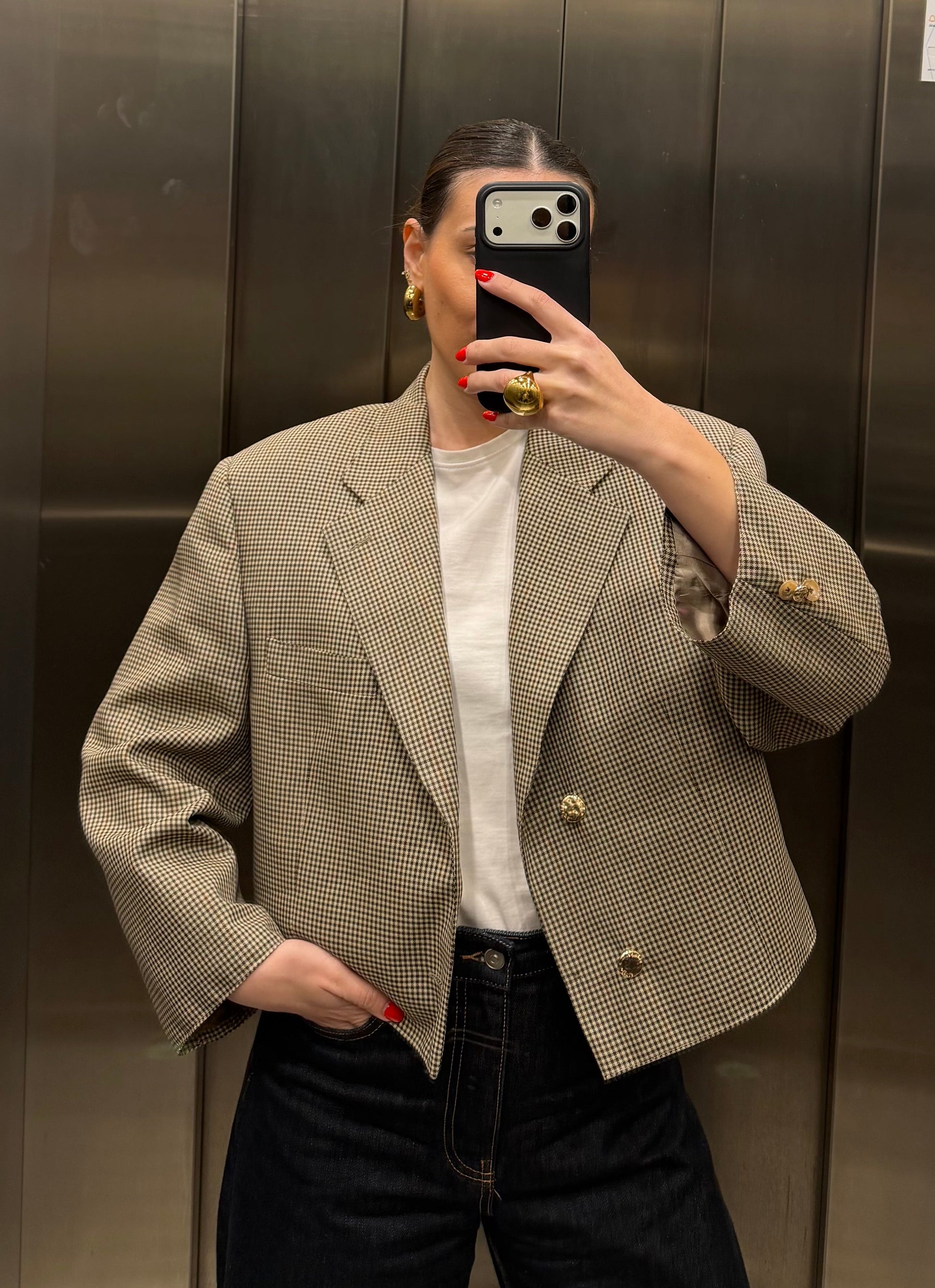 CROP GOLDEN BLAZER 023 vidalyestudio