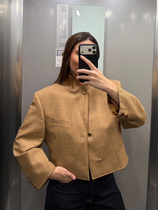 CROP GOLDEN BLAZER 037 vidalyestudio