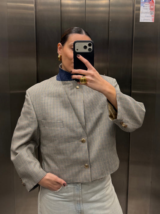 CROP GOLDEN BLAZER 044 vidalyestudio