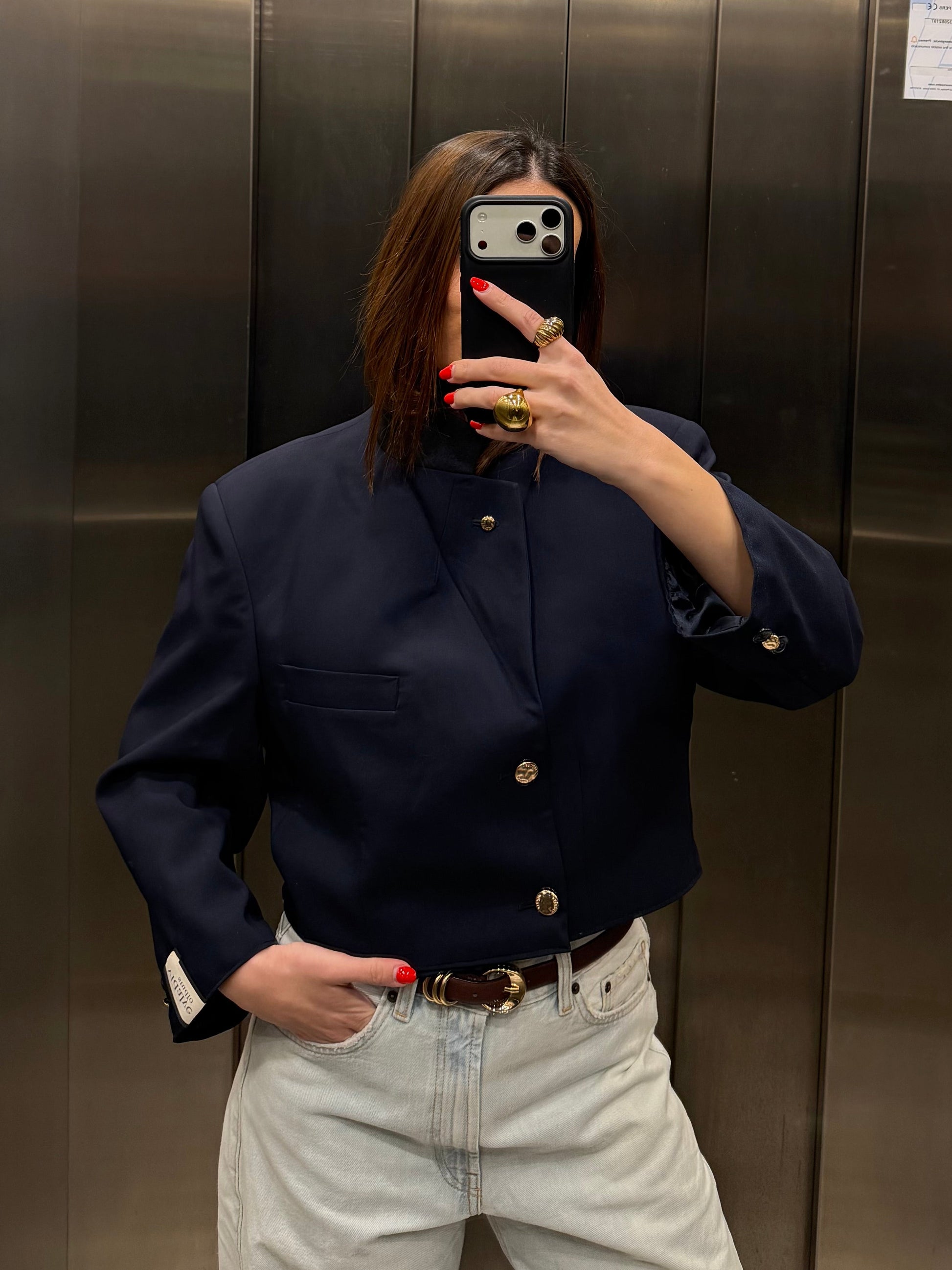 CROP GOLDEN BLAZER 033 vidalyestudio