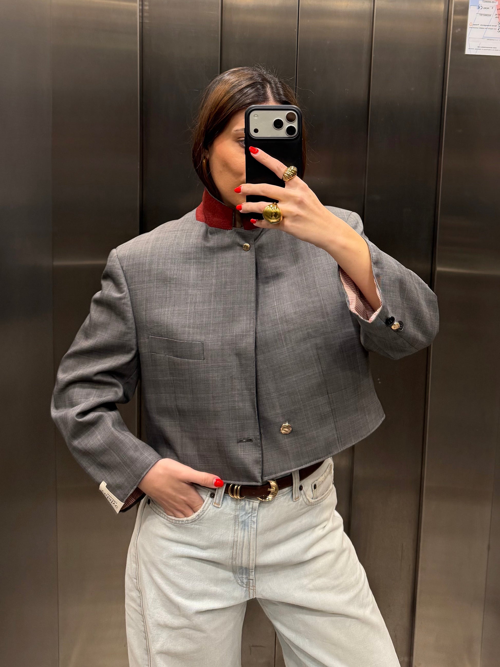 CROP GOLDEN BLAZER 028 vidalyestudio