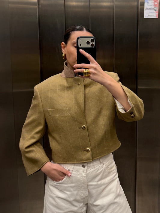 CROP GOLDEN BLAZER 053 vidalyestudio