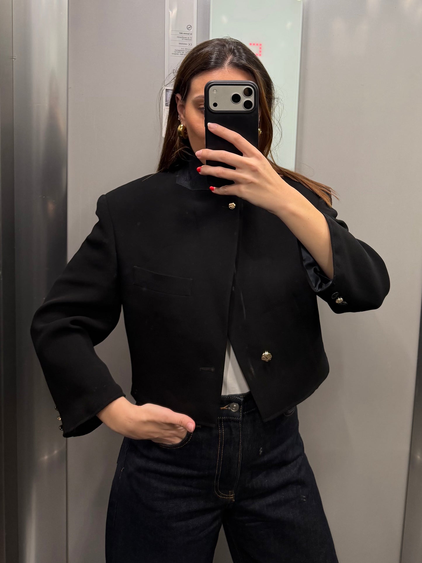 CROP GOLDEN BLAZER 040 vidalyestudio