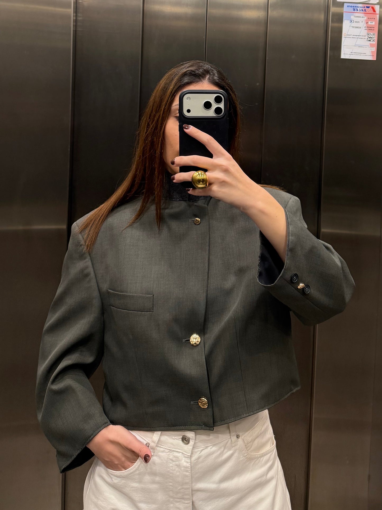 CROP GOLDEN BLAZER 048 vidalyestudio