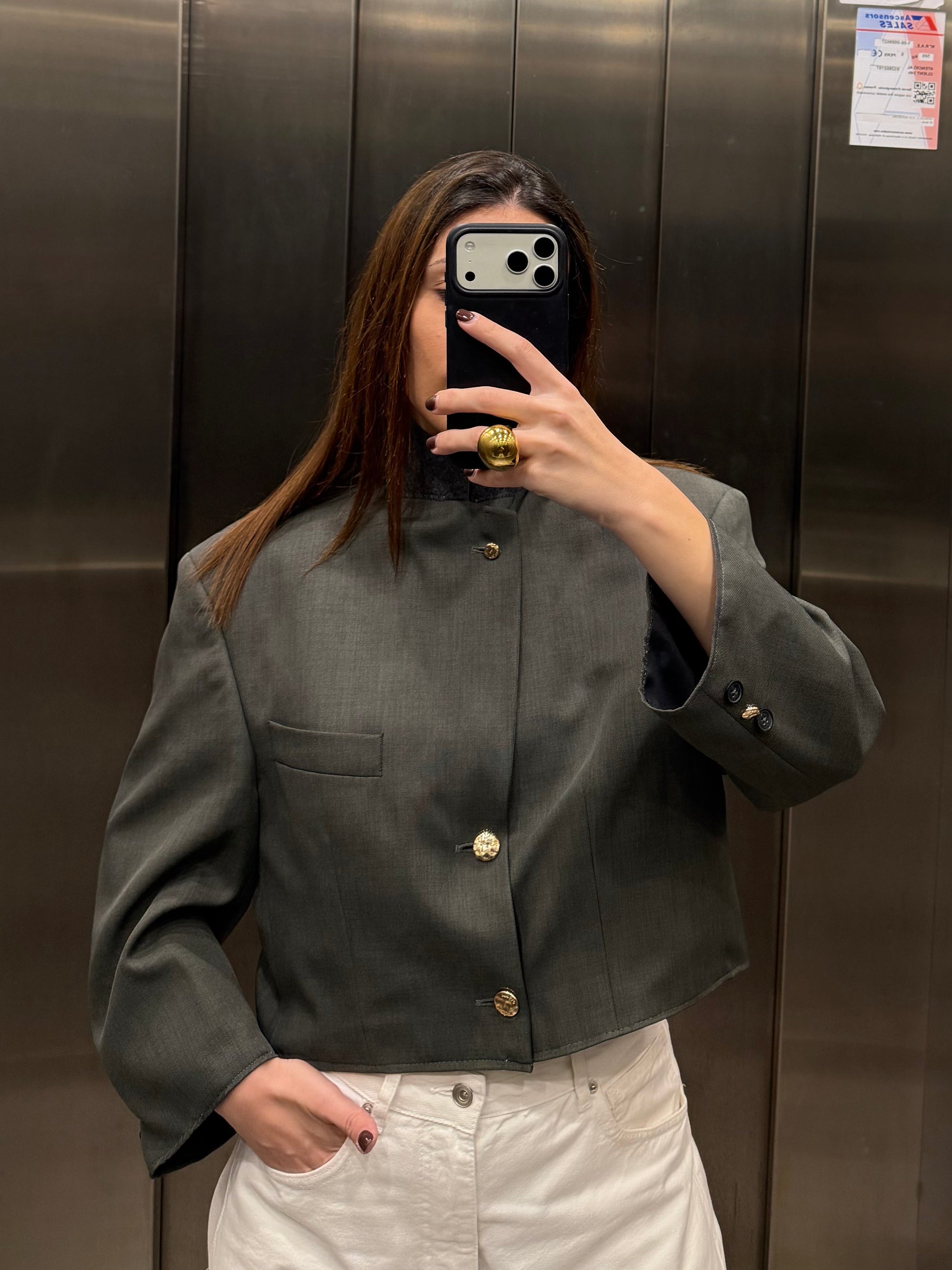 CROP GOLDEN BLAZER 048 vidalyestudio