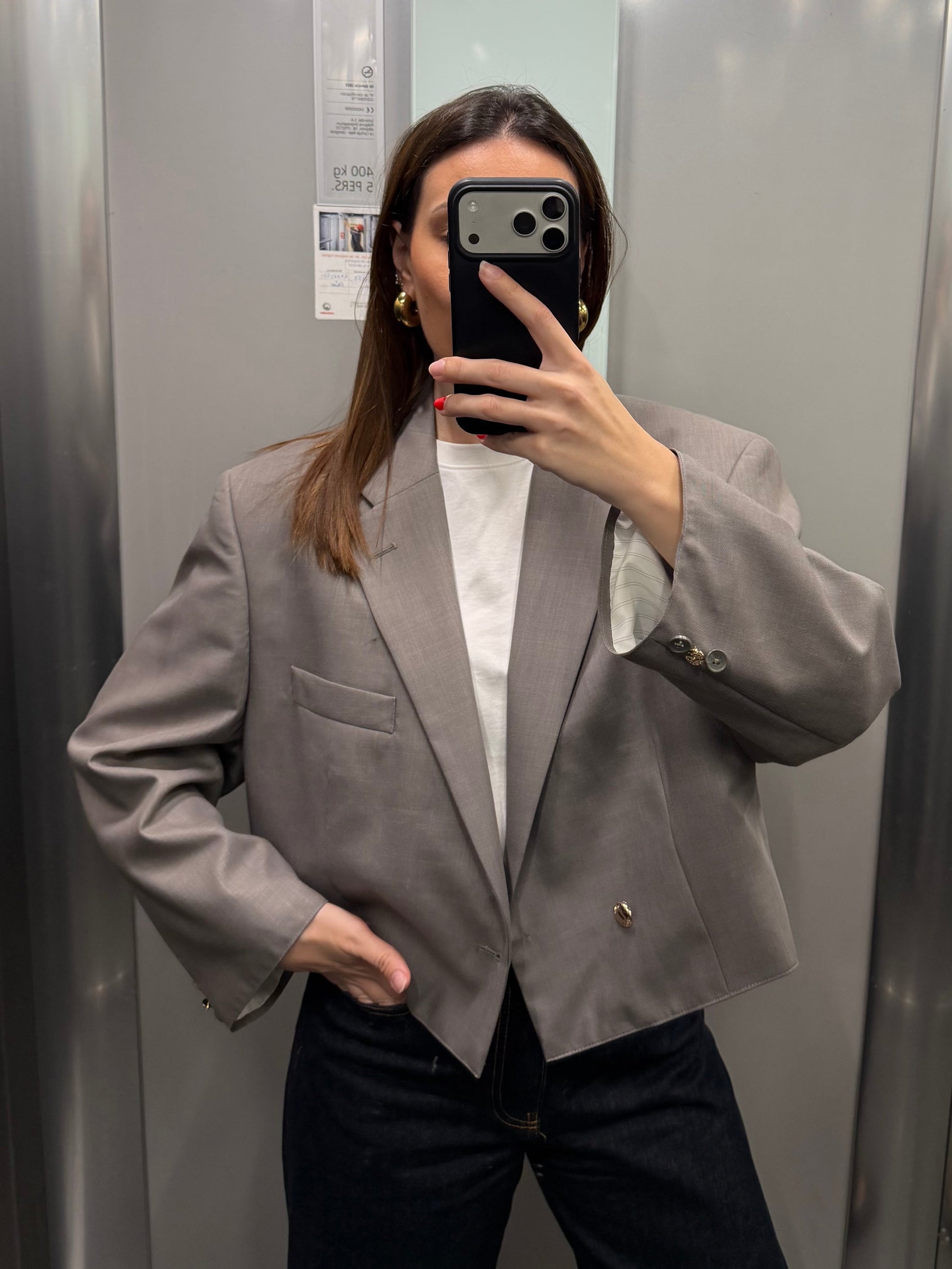 CROP GOLDEN BLAZER 042 vidalyestudio