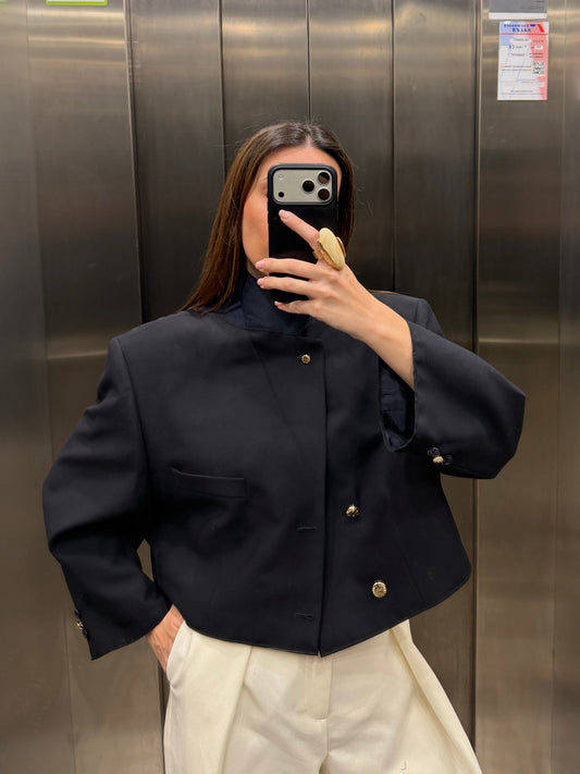 CROP GOLDEN BLAZER 064 vidalyestudio