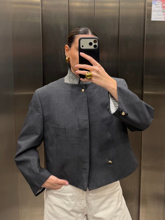 CROP GOLDEN BLAZER 055 vidalyestudio