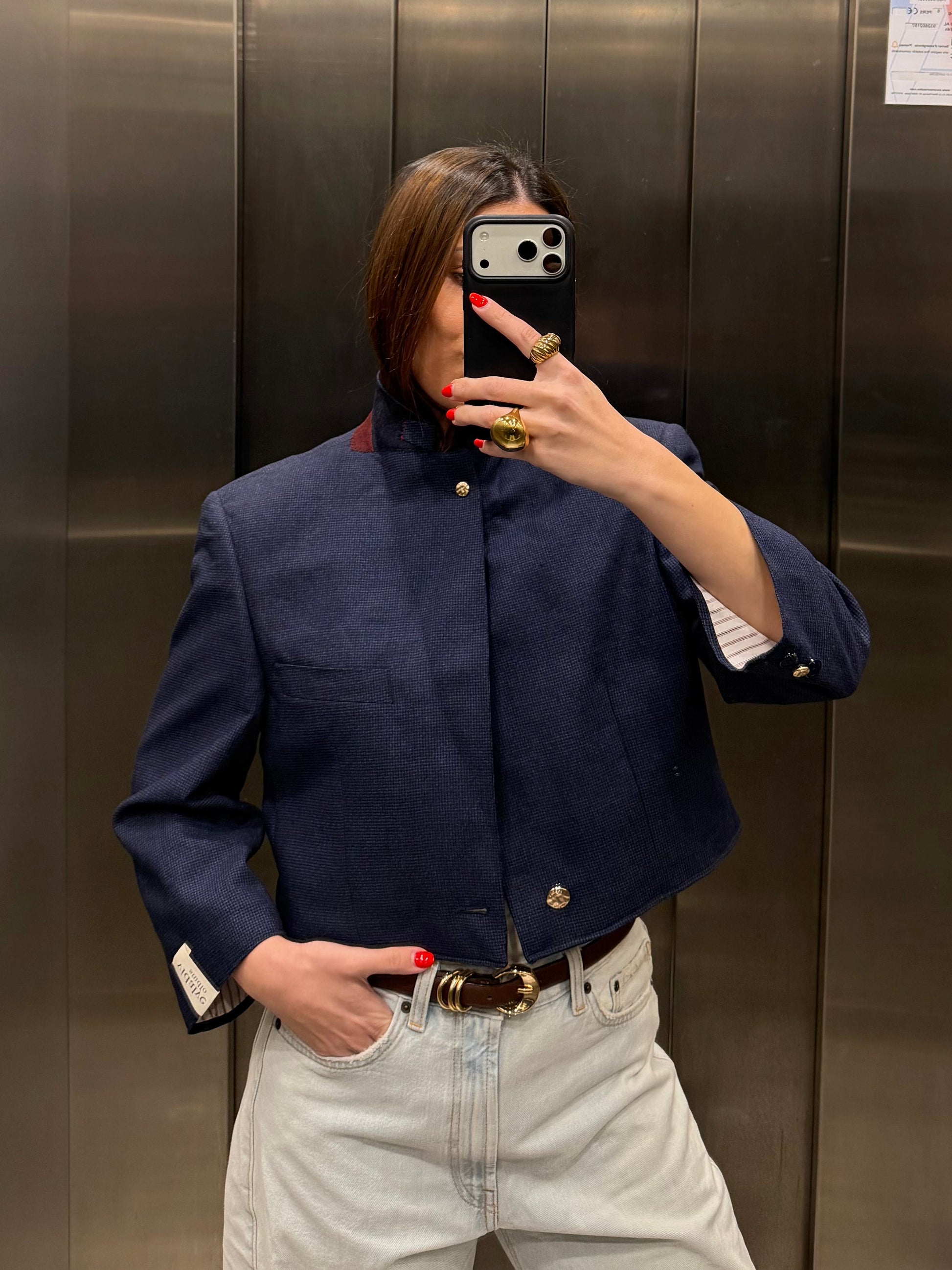 CROP GOLDEN BLAZER 034 vidalyestudio