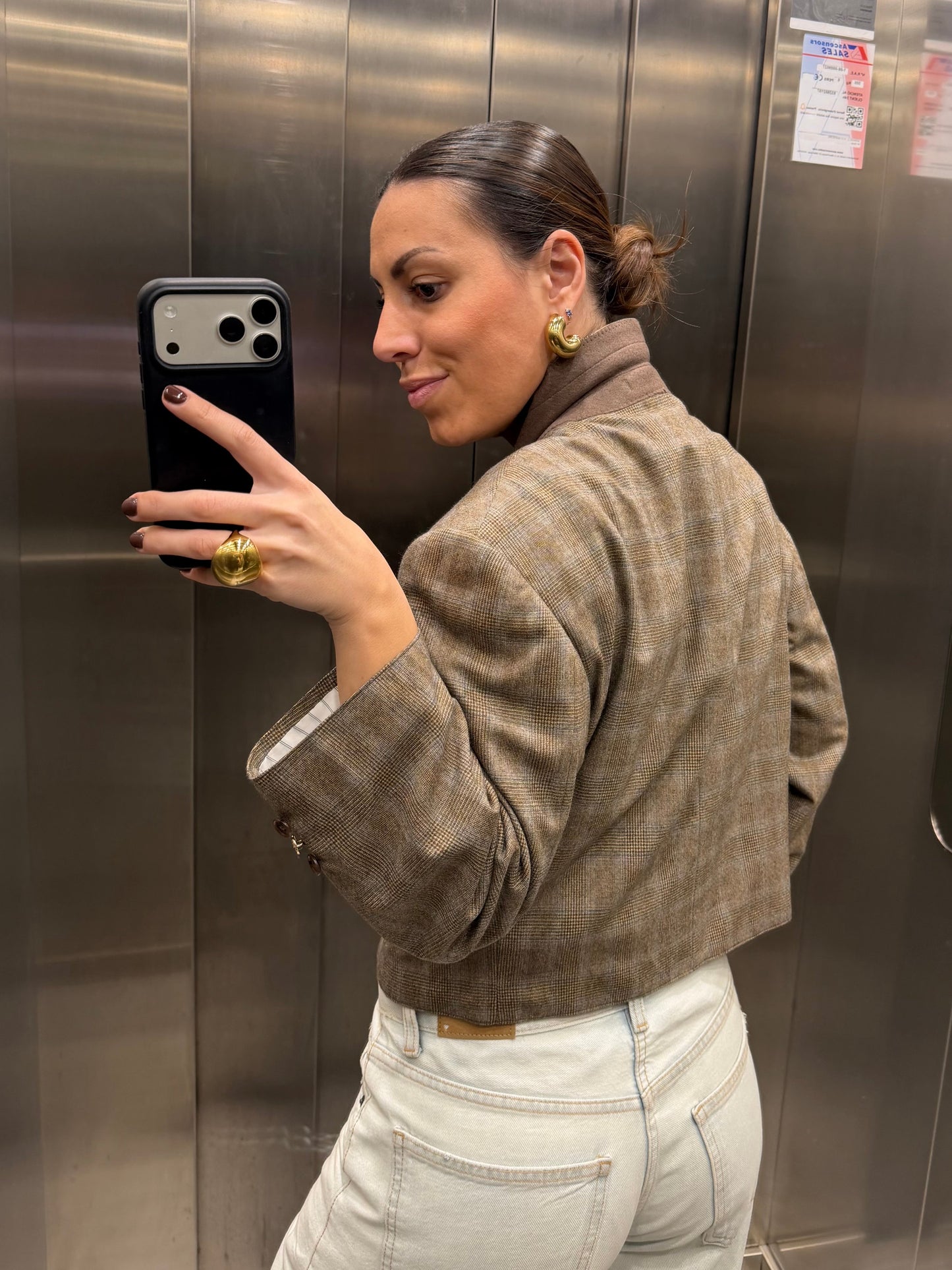 CROP GOLDEN BLAZER 044 vidalyestudio