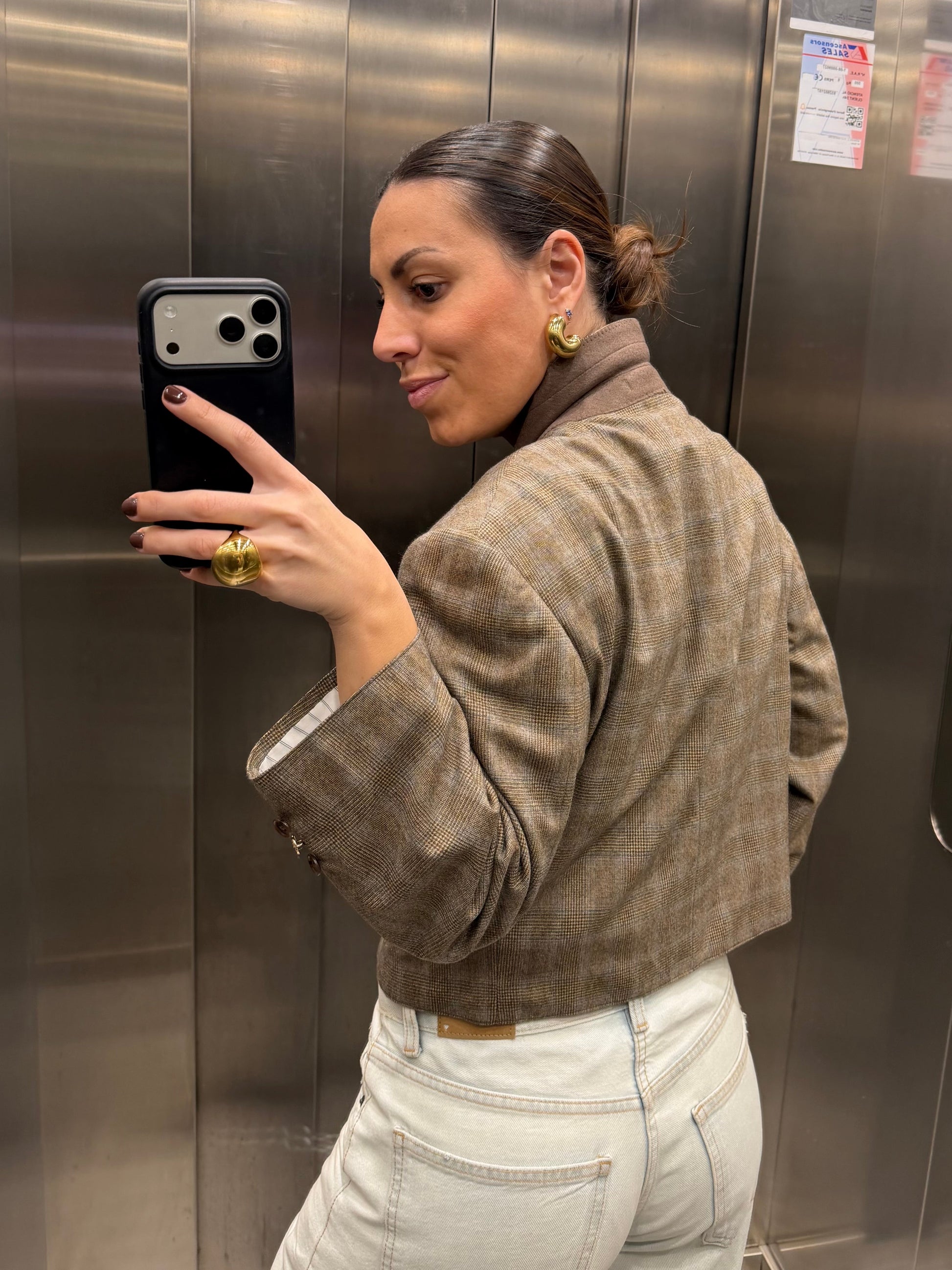 CROP GOLDEN BLAZER 044 vidalyestudio