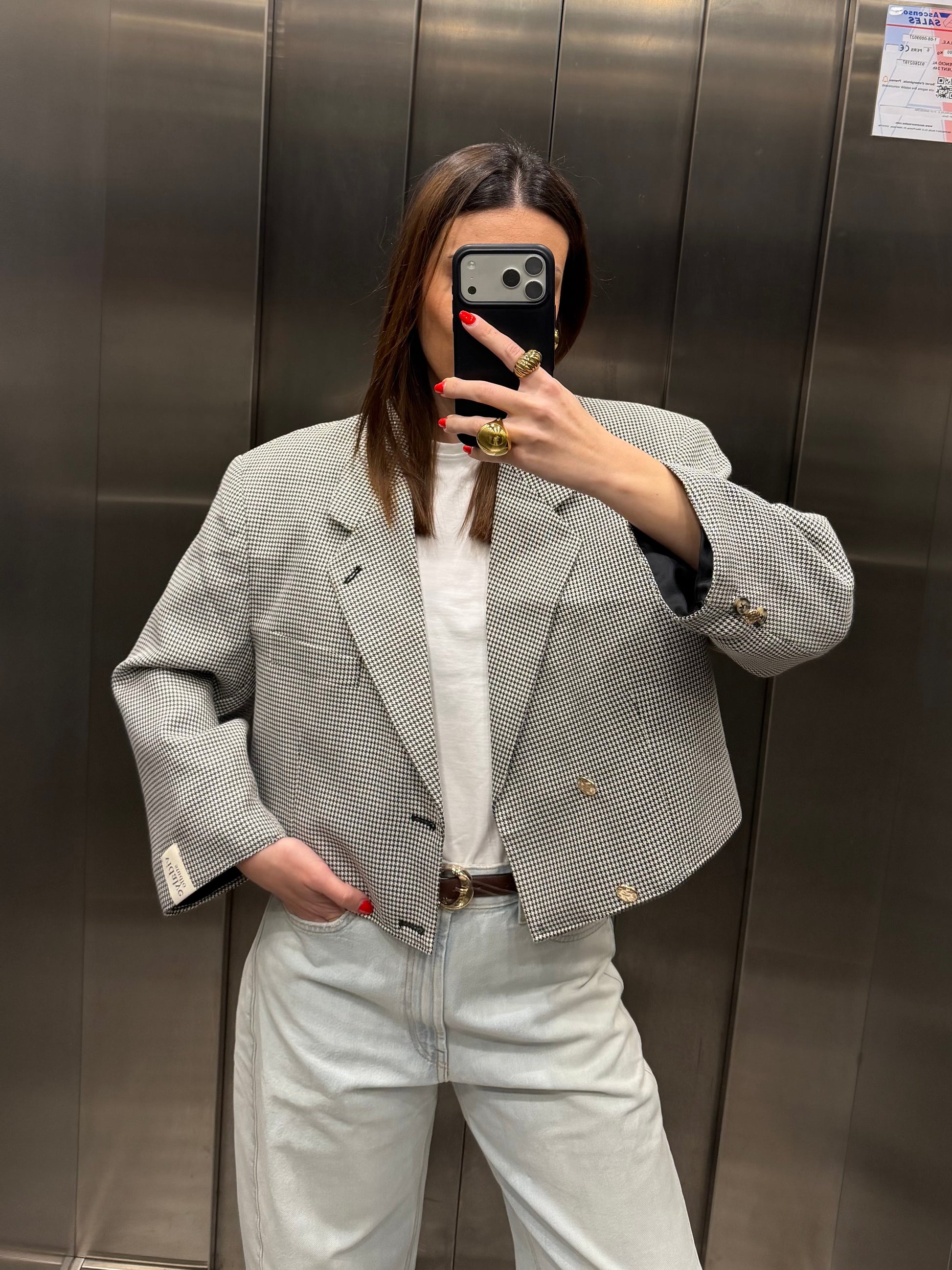 CROP GOLDEN BLAZER 027 vidalyestudio