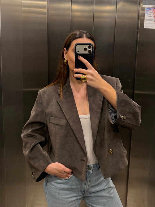 CROP GOLDEN BLAZER 049 vidalyestudio