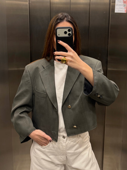 CROP GOLDEN BLAZER 048 vidalyestudio