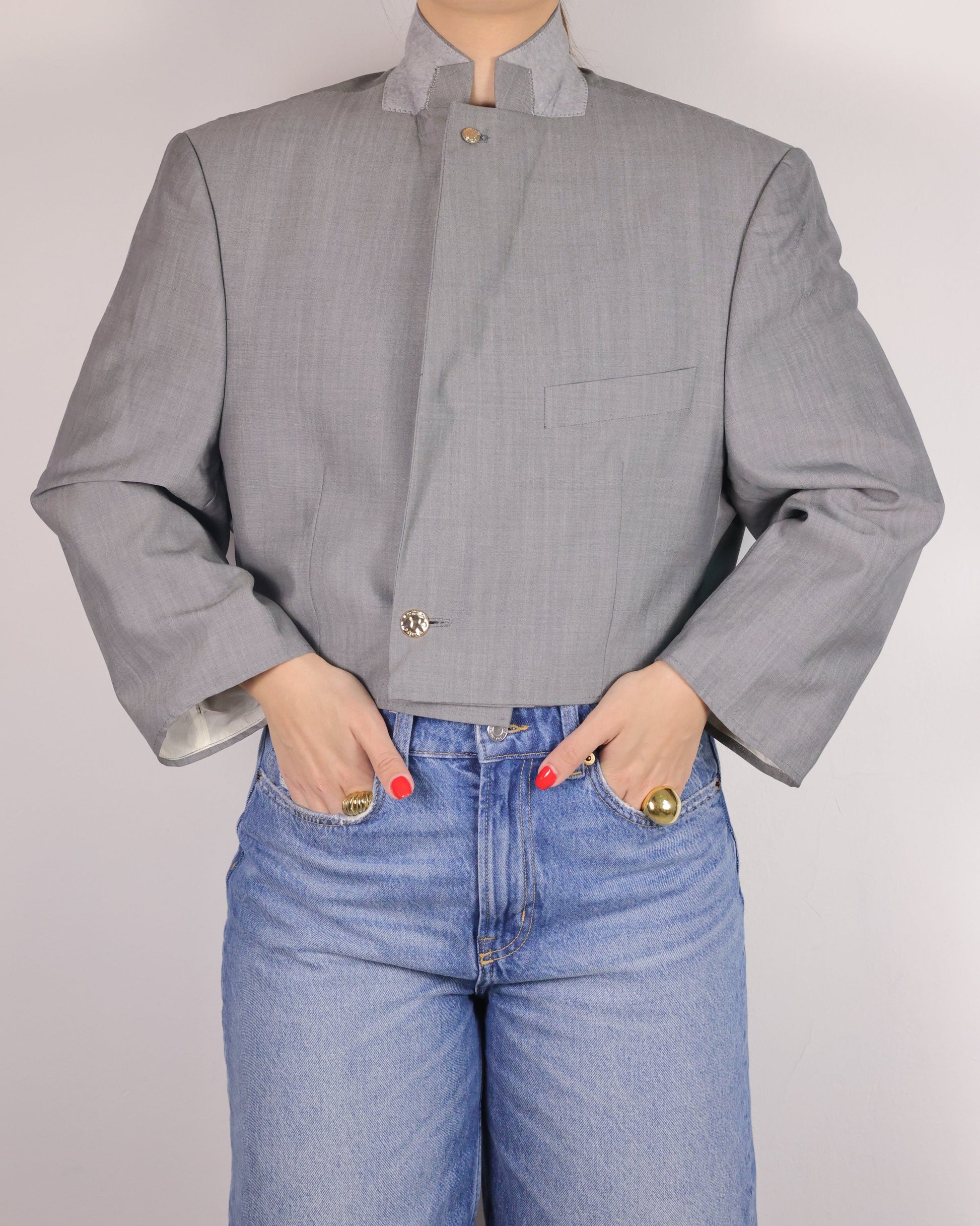 CROP GOLDEN BLAZER 4 vidalyestudio