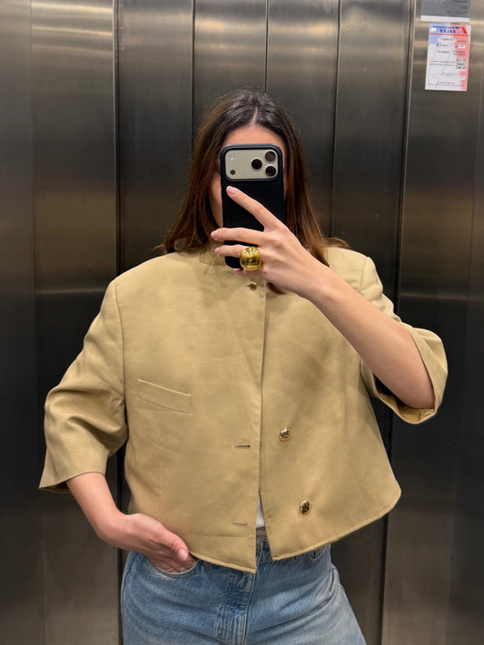 CROP GOLDEN BLAZER 059 vidalyestudio