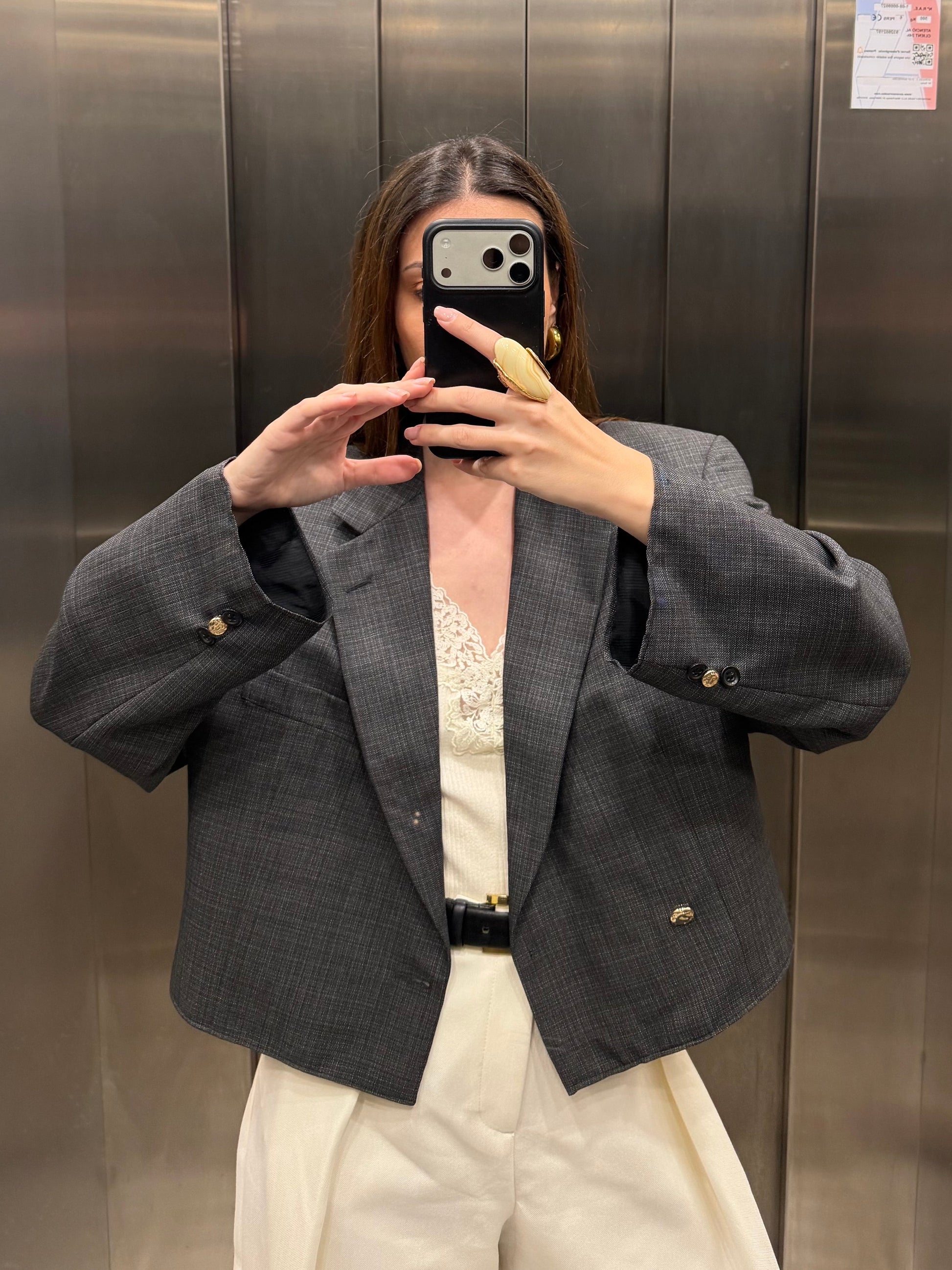 CROP LUXURY BLAZER LOEWE 002 vidalyestudio