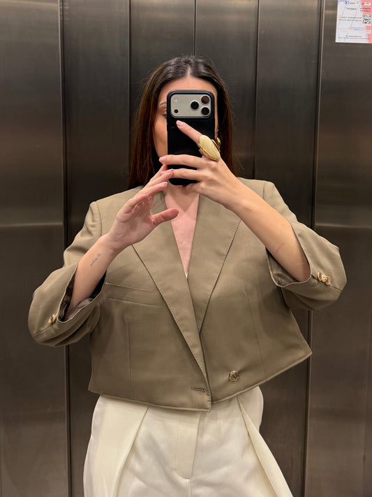 CROP GOLDEN BLAZER 066 vidalyestudio